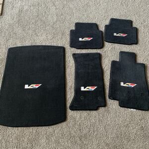 2019 Cadillac CTSV Floor Mats Trunk with V Logo Black